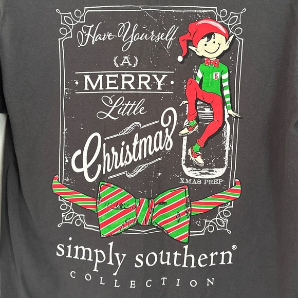 Simply Southern Christmas Elf Long Sleeve (Youth/ Small) - Picture 2 of 3